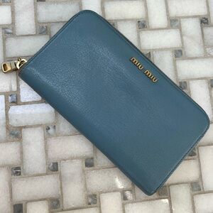Authentic Miu Miu long zip wallet
